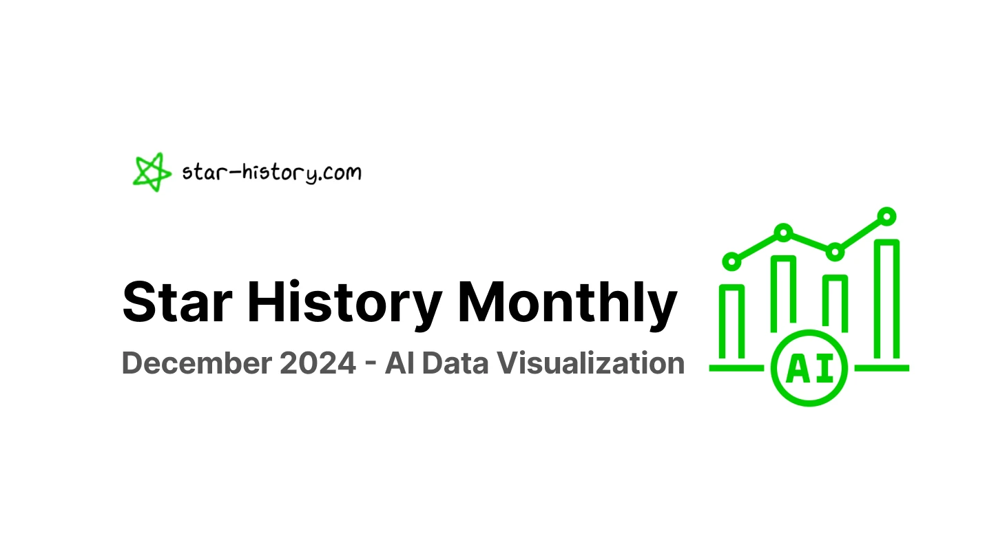 Star History Monthly Dec 2024 | AI Data Visualization