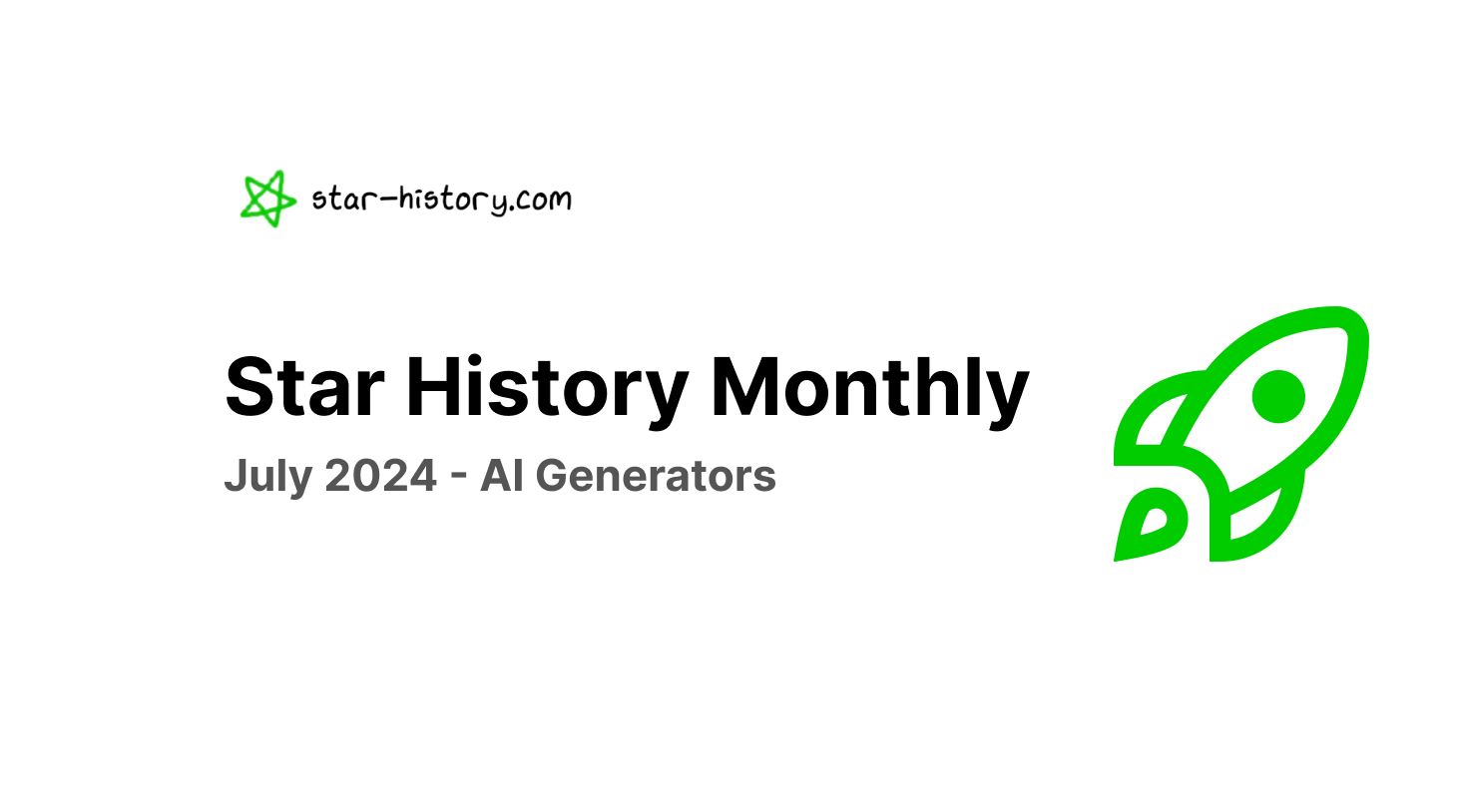 Star History Monthly Jul 2024 | Fun AI Generators