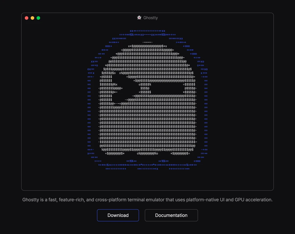 Ghostty website
