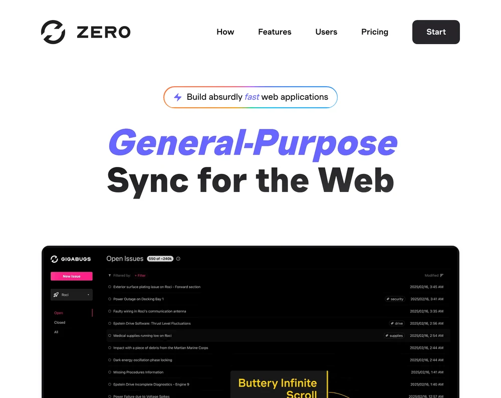 Zero website
