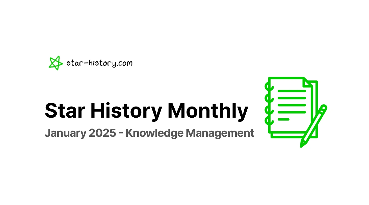 Star History Monthly Jan 2025 | Knowledge Management