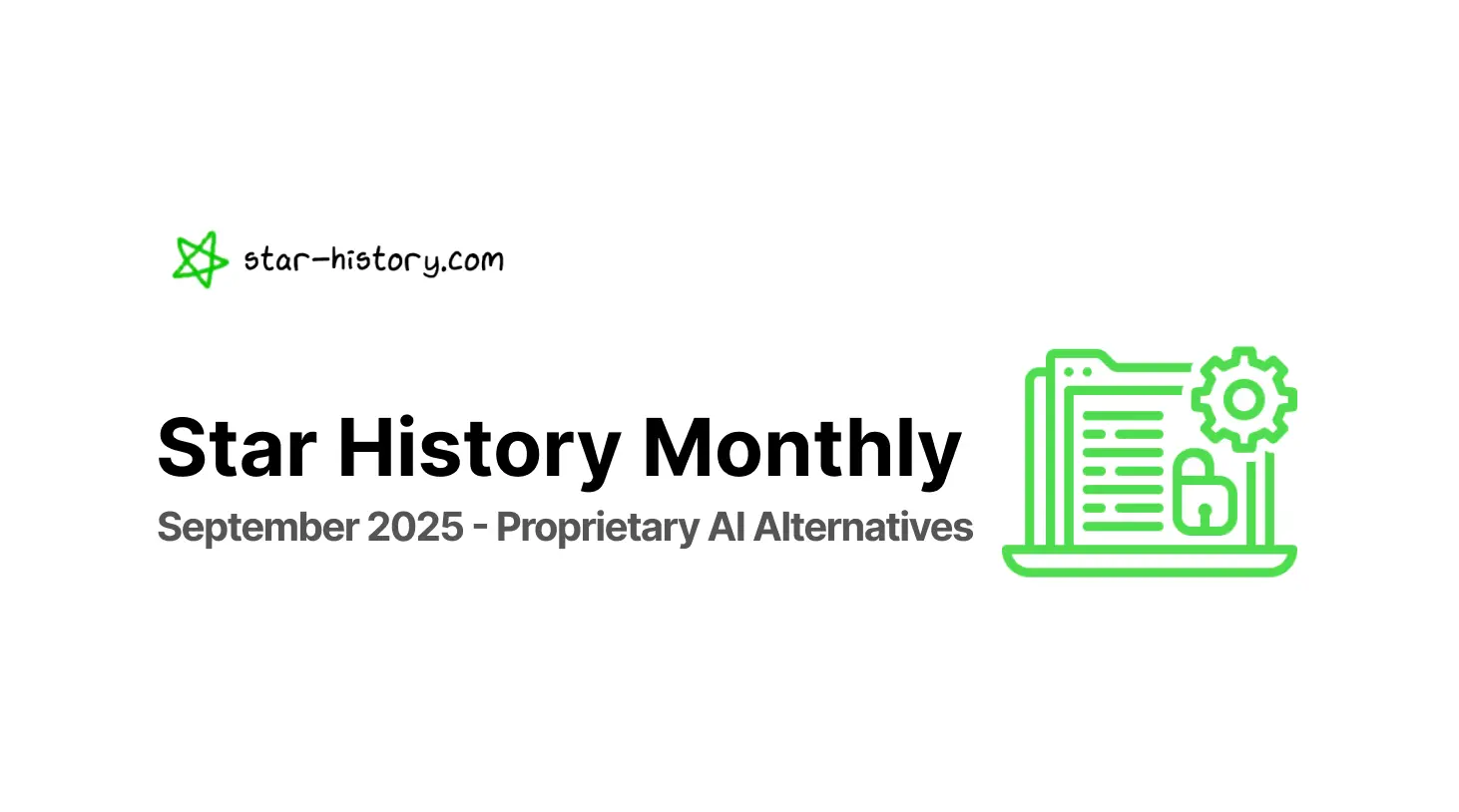 Star History Monthly Sep 2025 | Proprietary AI Alternatives