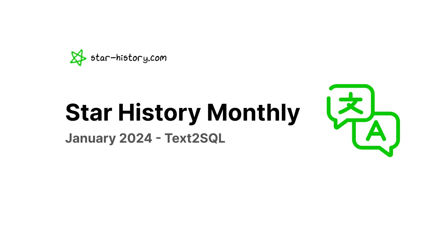 Star History Monthly Jan 2024 | Open-source Text2SQL Tools